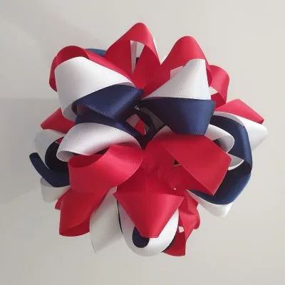 Scrunchie - Navy/Red/White