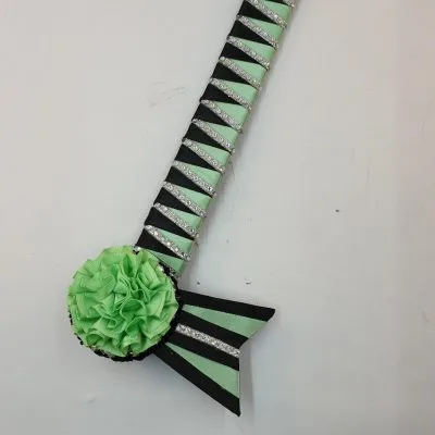 Mint Green and Black Sharks Teeth Browband