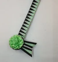 Mint Green and Black Sharks Teeth Browband