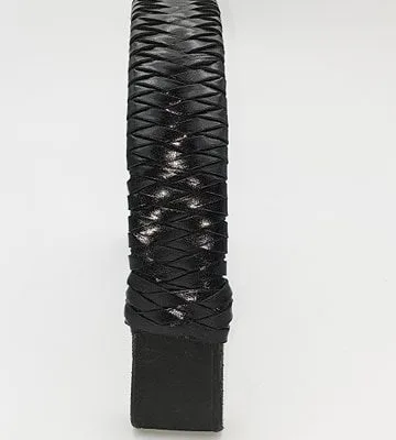 Leather Herringbone Braided Hunter Browband