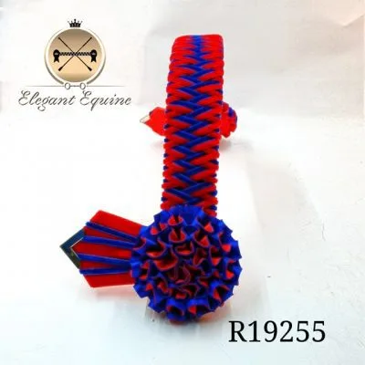 Red and Royal Blue Zig Zag Pattern Browband