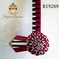 Maroon, Black and White Sharks Teeth Browband