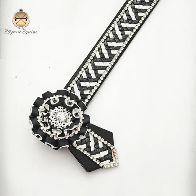 Black and White Wet Look Browband - Image 2
