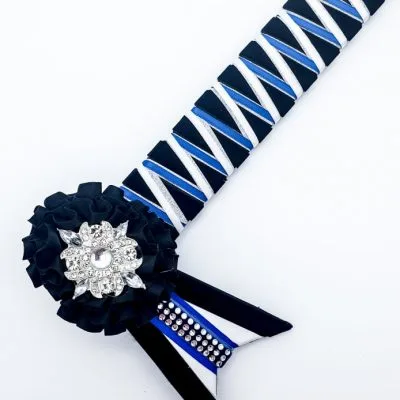 Navy Royal and White Sharks Teeth Browband