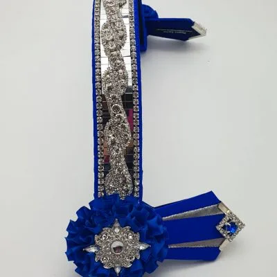 Royal Blue with Silver Mirrors and Vintage Chain