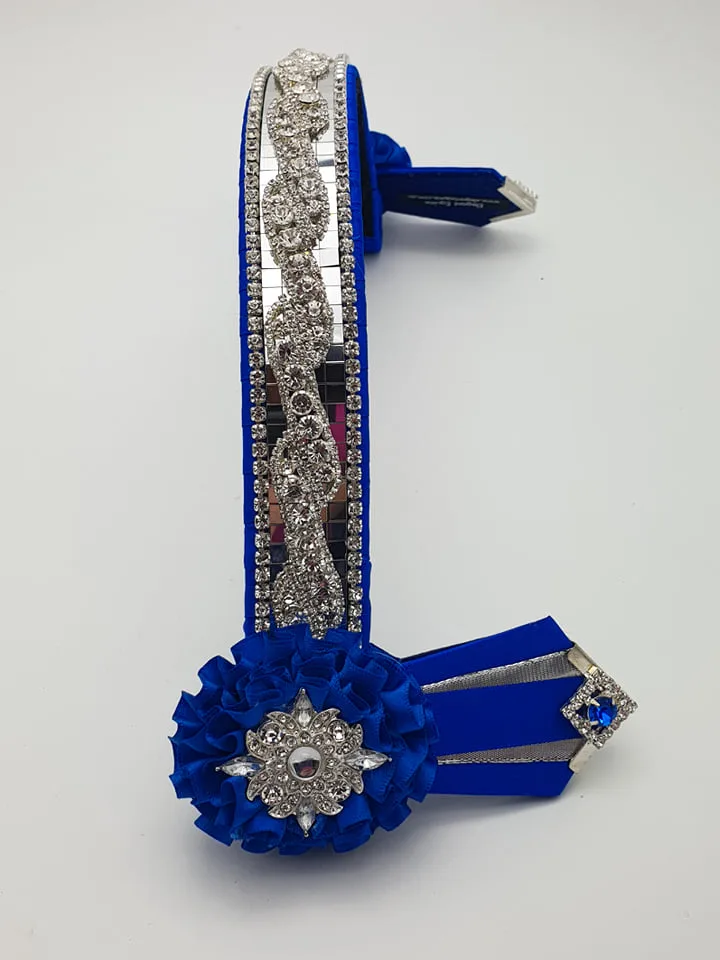 Royal Blue with Silver Mirrors and Vintage Chain