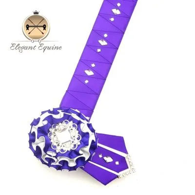 Purple Sharks Teeth Browband with crystals