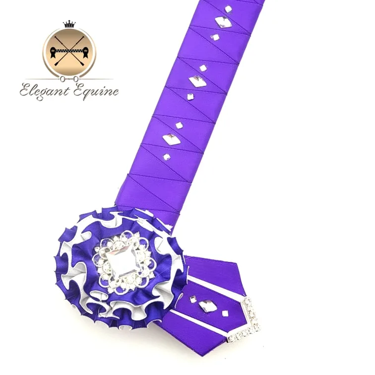 Purple Sharks Teeth Browband with crystals