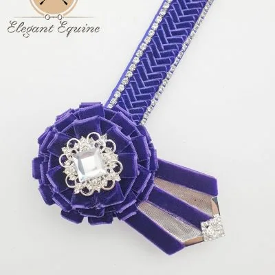 Purple Herringbone Braided Browband