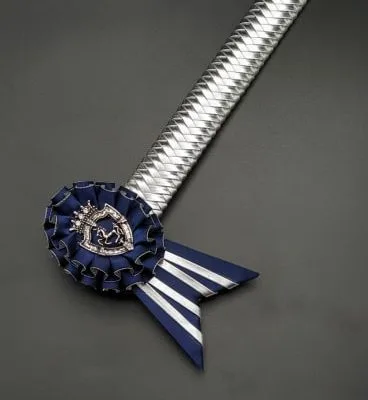 Silver Leatherette Herringbone Braided Browband