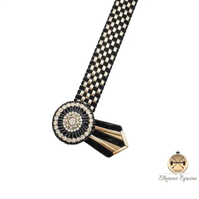 Black and Gold Check Browband