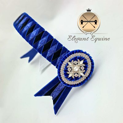 15.5 x 1.25 inch Royal Blue & Navy Diamond Browband
