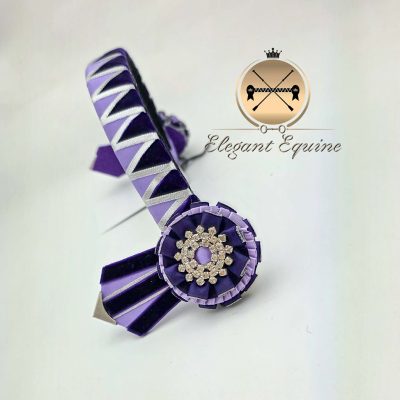 13.5 x 1 inch Cadbury Purple & Lilac with Silver Detail Browband