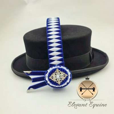 14.5 x 1.25 Royal Blue and White Diamond Browband